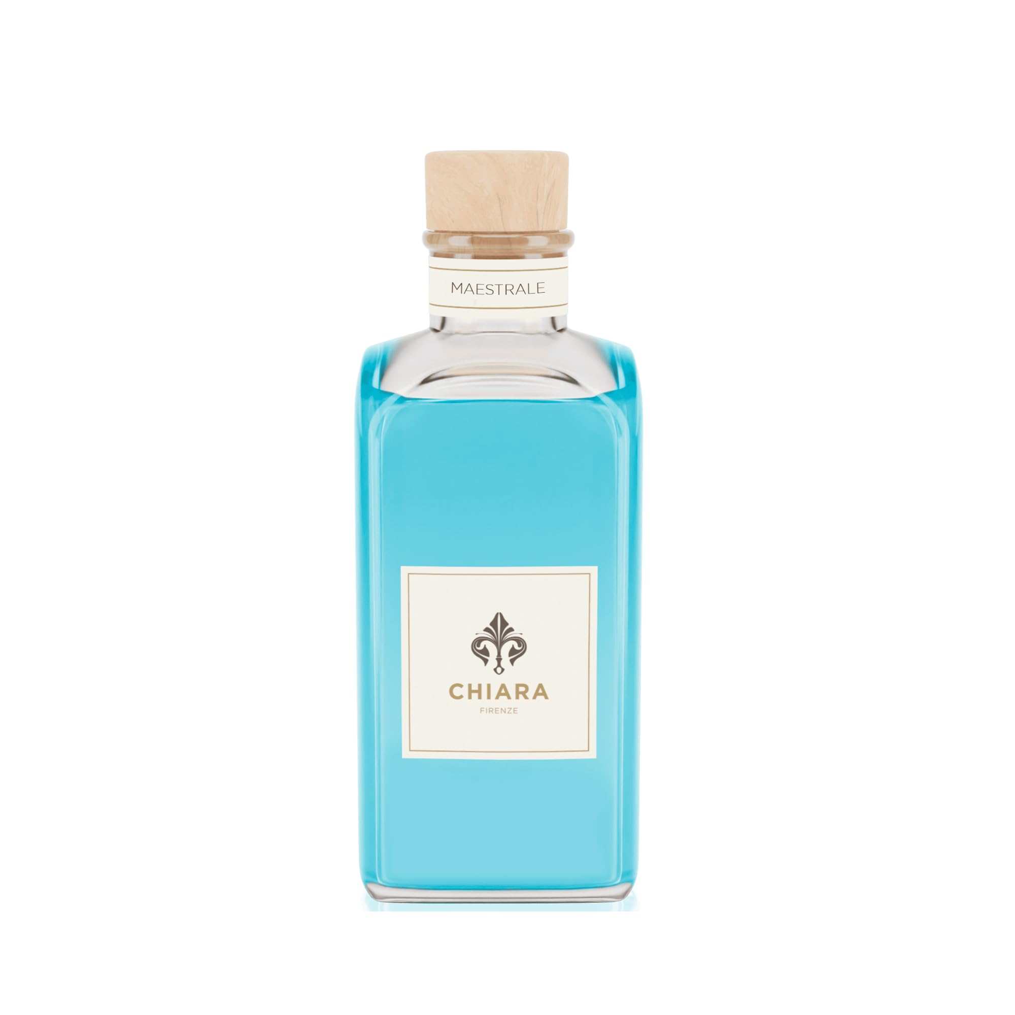 Chiara Firenze Raumduft Maestrale 200 ML Flasche + Stäbchen Made in Italy Salzig - Kiefernholz - Salz