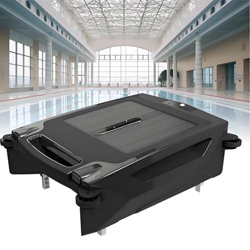 Pulitore automatico per piscine solari – Robot skimmer ricaricabile da 2500 mAh con pannello solare per piscine fuori terra