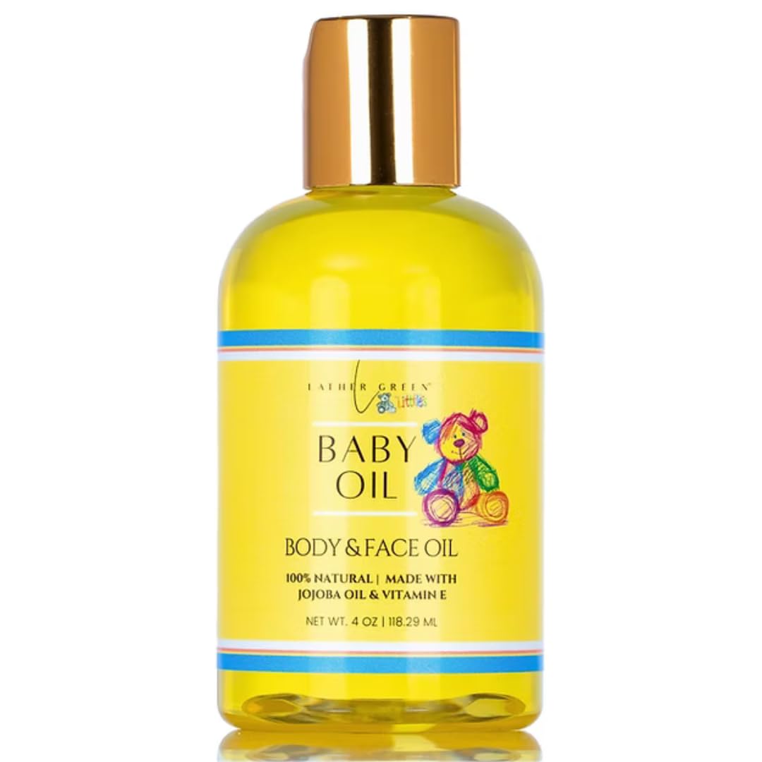 Lather Green - Gentle Embrace Baby Oil - Hydrating & Soothing for Sensitive Skin, 4 oz