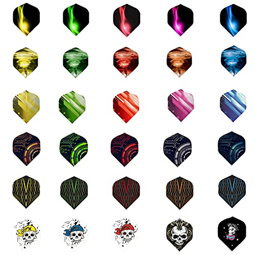 Wlhgh Dart Flights, 6 Styles, 30 Sets, 90 Pieces, Pet Standard Accessories For Darts, Perfect Equipment For Soft/Steel Tip Darts Games (6 Styles, 30 Sets, 90 Pieces) #TOP1