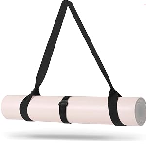 MRZZATA Yoga Mat Carrier Strap - Adjustable Thick and Wide Strap for Carrying Mat or Stretching Black