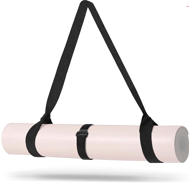 MRZZATA Yoga Mat Carrier Strap - Adjustable Thick and Wide Strap for Carrying Mat or Stretching Black