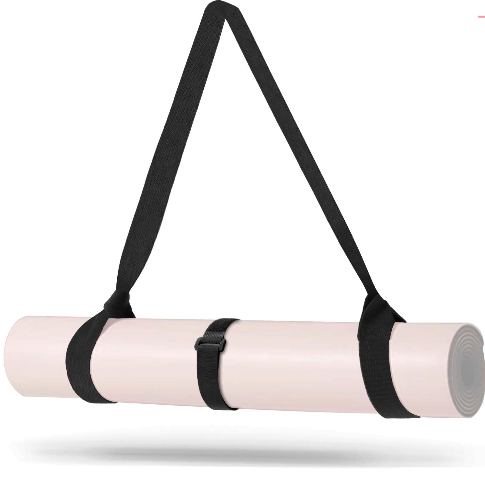 MRZZATA Yoga Mat Carrier Strap - Adjustable Thick and Wide Strap for Carrying Mat or Stretching Black