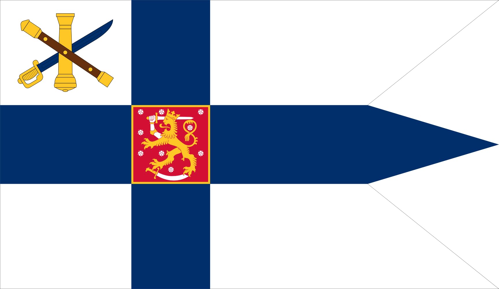 Drapeau forces de défense finlandaises grand format pour collection