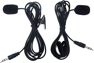 Lavalier Microphone Mini Lav Mic for iPhone，Android and Smartphones,Recording Mic for Youtube,Interview,Video- Black