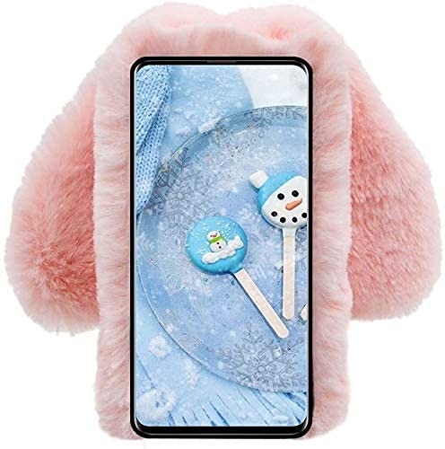 Unichthy For iPhone 16 Pro Case for Girls Glitter Gems Plush Cute Cover Fluffy Rabbit Ears Soft Gel Phone Case Warm Winter Back Lovely Bunny Shockproof Bumper Cover for iPhone 16 Pro - Image 3