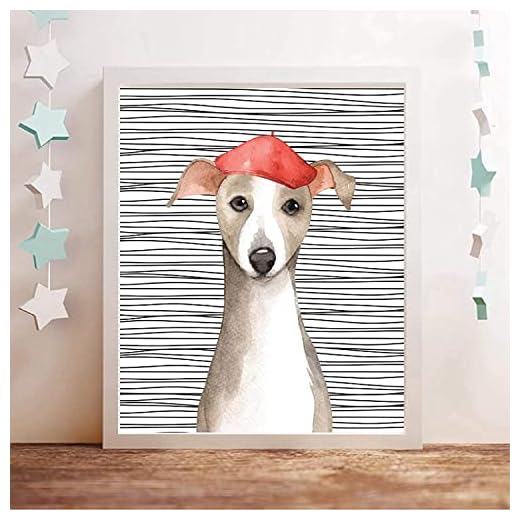 tryck för väggar 70 x 90 cm (27 x 35,6 tum) ingen ram hund italiensk vinthund-affischtryck väggkonst modulära bilder nordisk vardagsrum heminredning kuadros