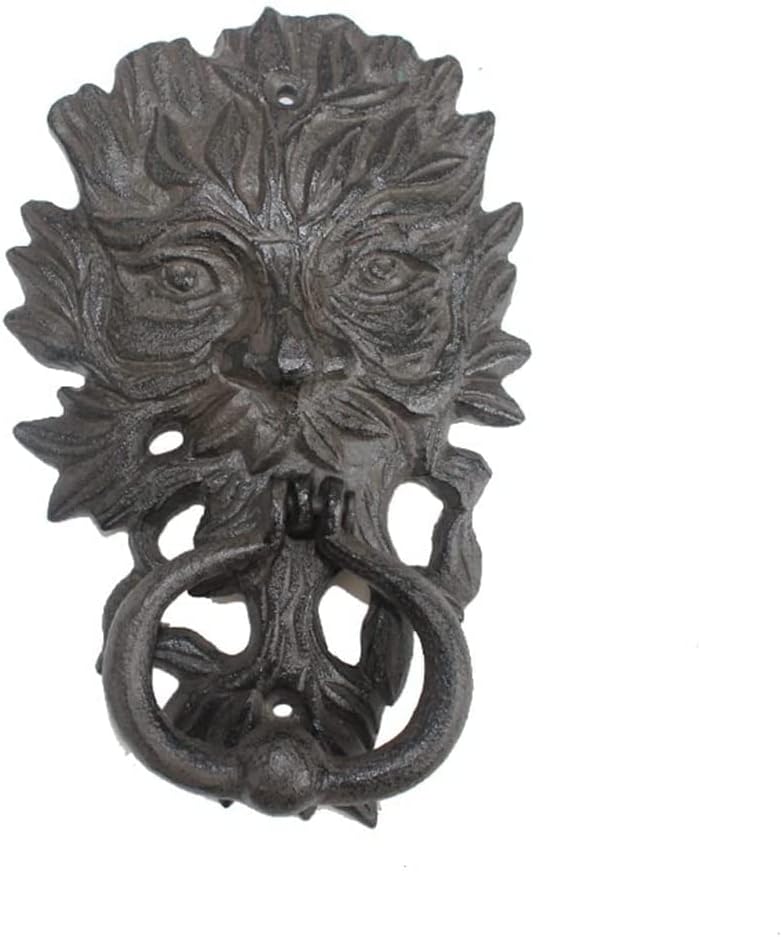Cast Iron Door Knocker for Front Door Antique Foundry Knocker (Vintage Color 11.3 * 2.8 * 17.8cm)
