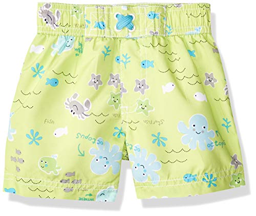 Wippette Boys' Baby Quick Dry Swim Trunk, Soft Lime, 18M