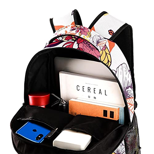 Sac à dos d'écolier multicolore mixte grand compartiment I Love You