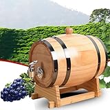 Glenmi Weinkiefer, hölzernes Bourbonfass, selbst gebraute Weinfässer aus Kiefernholz, Bierfässer for Bar, Gastronomie, Grillgeschäft und Weinliebhaber(1L)