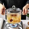 Glass Simmer Pot for Stove - 1.5L/50oz Glass Saucepan Pot with Lid, Heat-Resistant Glass Saucepan Cooking Pot for Pasta Noodle, Soup, Milk, Food (1.5L/50oz) #5