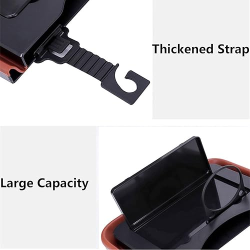 Miniatura 4 de Cubo de basura colgante para automóvil, bolsa de basura portátil para automóvil con clip, organizador de asiento de automóvil pequeño y plegable,