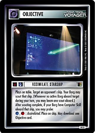 STAR TREK CCG 1E THE BORG ASSIMILATE STARSHIP 44U