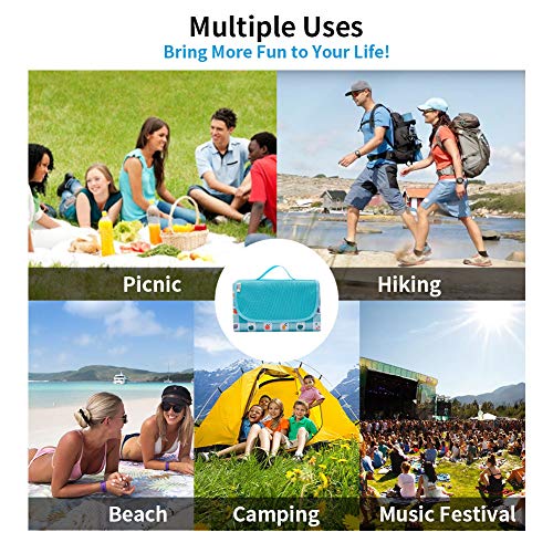 image for Picnic Blanket 5’×6.6’ Water Resistant Picnic Mat for Adults Blue