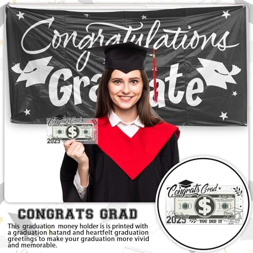 Graduation Gifts 2025 Money Holder, Acrylic Graduation Money Cash Envelope Box for Class of 2025 Senior College4
