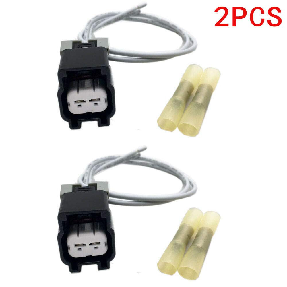 2PCS Engine Cooling Fan Motor Connector Fits For compatible with Equinox Buick PT2188 GM 88988506A