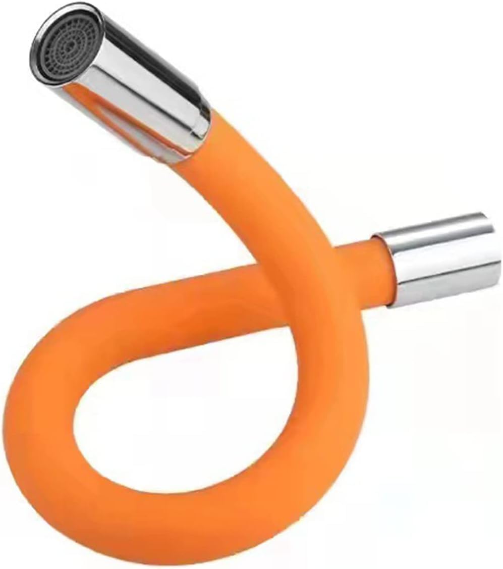 PD GROW Brass Sink Cock with Flexible Swivel Spout, Free Bending Flexible Connector | Faucet Extender Sprayer | Hose Pipe Suitable for Kitchen Bathroom (Orange, 20 cm) (B0D7N4JYJD) Amazon Price History, Amazon Price Tracker