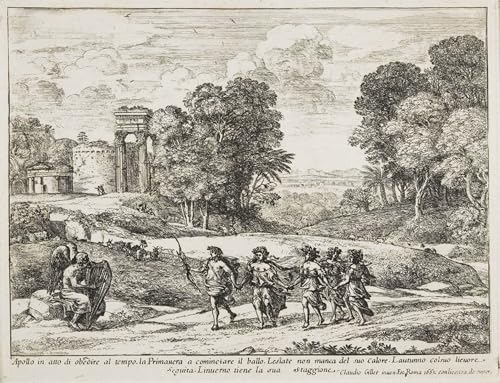 Affiche le temps les saisons de Claude Lorrain impression sur toile salon 60x90cm