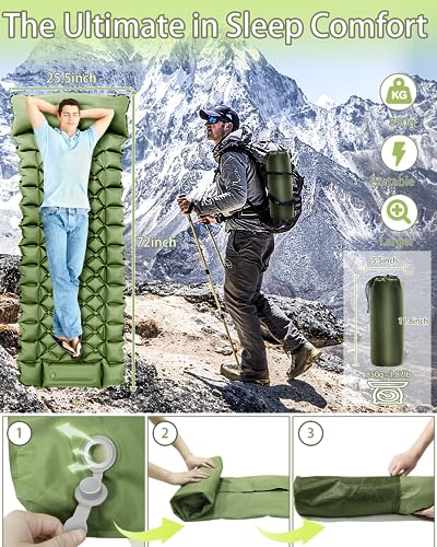 Sleeping-Pad-for-Camping-Self-Inflating-Camping-Air-Mattress-Built-in-Foot-Pump-Sleeping-Mat-Camping-with-Pillow-Backpacking-Hiking-Traveling