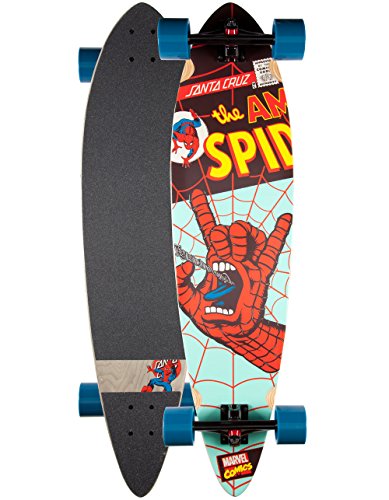 SANTA CRUZ x Marvel Spiderman Hand Cruzer Skateboard, Multi