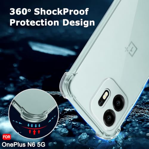 Image of TheGiftKart Transparent Crystal Clear Back Cover Case for OnePlus N6 5G | Shockproof Soft TPU Case | Cushioned Edges for Ultimate Protection Back Cover Case for OnePlus N6 5G (TPU, Transparent)