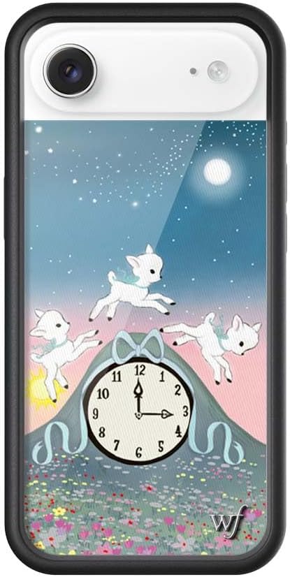 Wildflower Cases - Compatible with iPhone 17 Air | Protective Black Bumper, 6.5ft Drop Test Certified, Women Owned Small Business | Floral Clock Ribbon Aesthetic Trendy Cute | Collab - Laufey