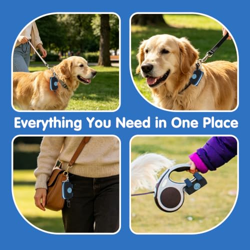 Image of Dog Poop Bag Holder for Leash, Large-Capacity Canvas Pouch, Black
