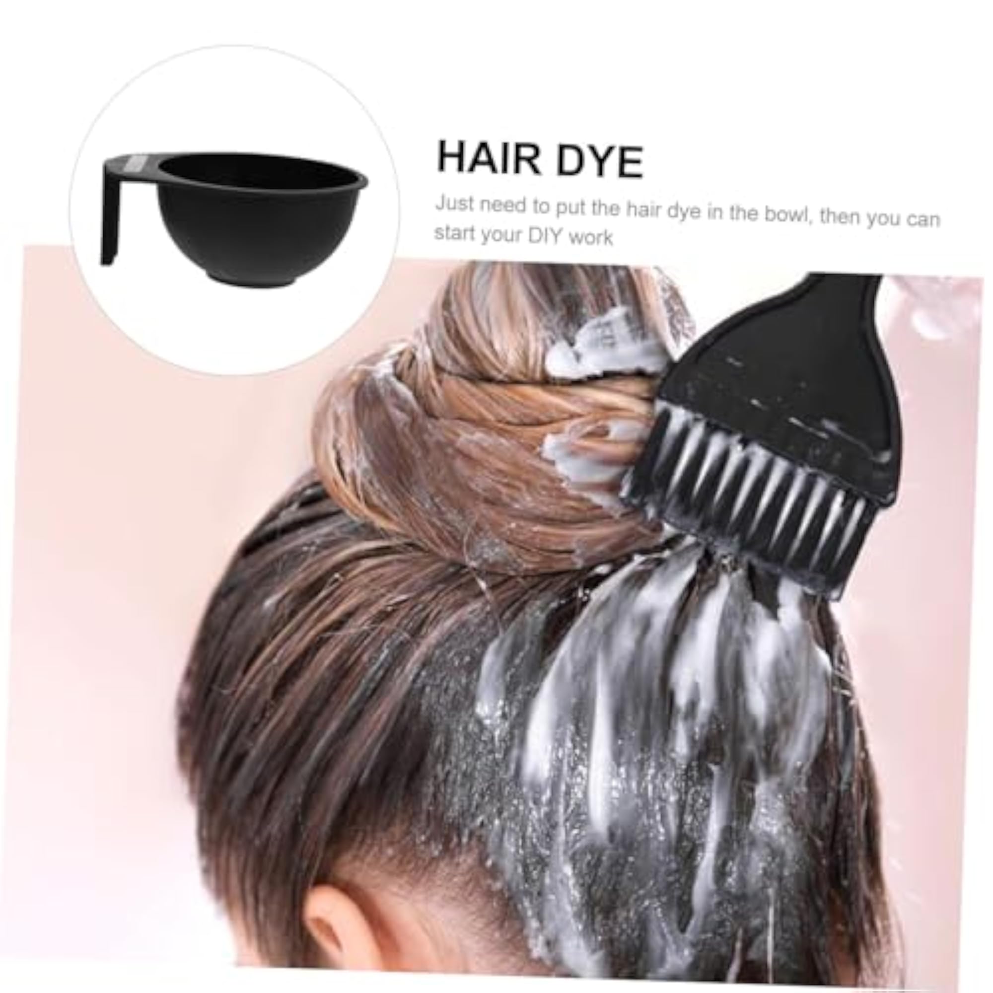 4pcs Professional Hair Dye Bowl Set with Handle