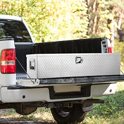 Vevor Heavy Duty Aluminum Truck Bed Tool Box, Diamond Plate Tool Box With Side Handle And Lock Keys, Storage Tool Box Chest Box Organizer For Pickup, Truck Bed, Rv, Trailer, 48"X15"X15", Silver #TOP7