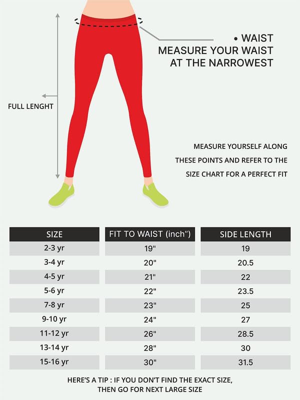 Image of Real Basics Girls Cotton Printed Non-Transparent Regular Fit Ankle Length Leggings (3 Leggings Set)