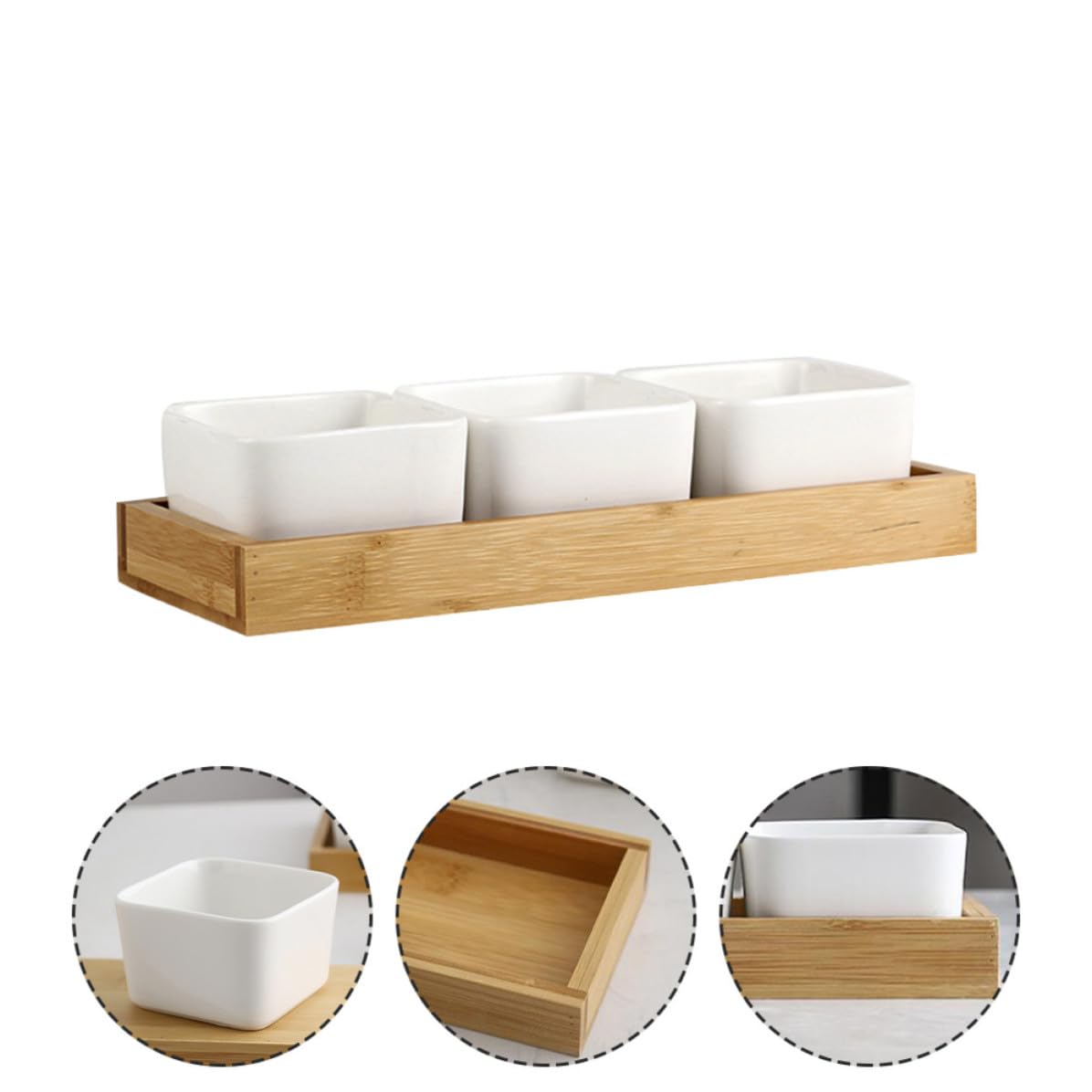 STOBAZA Assiette Compartimentée en Céramique Lisse Facile à Nettoyer, Plateau de Service pour Fruits et Snacks, pour Garçon et Filles, 1 Set Pratique Maison