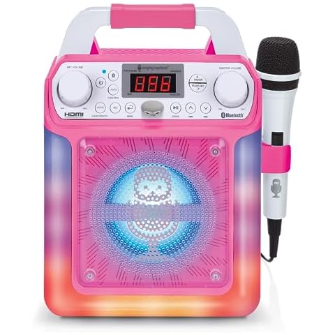 Singing Machine Portable Karaoke System in Pink Cover