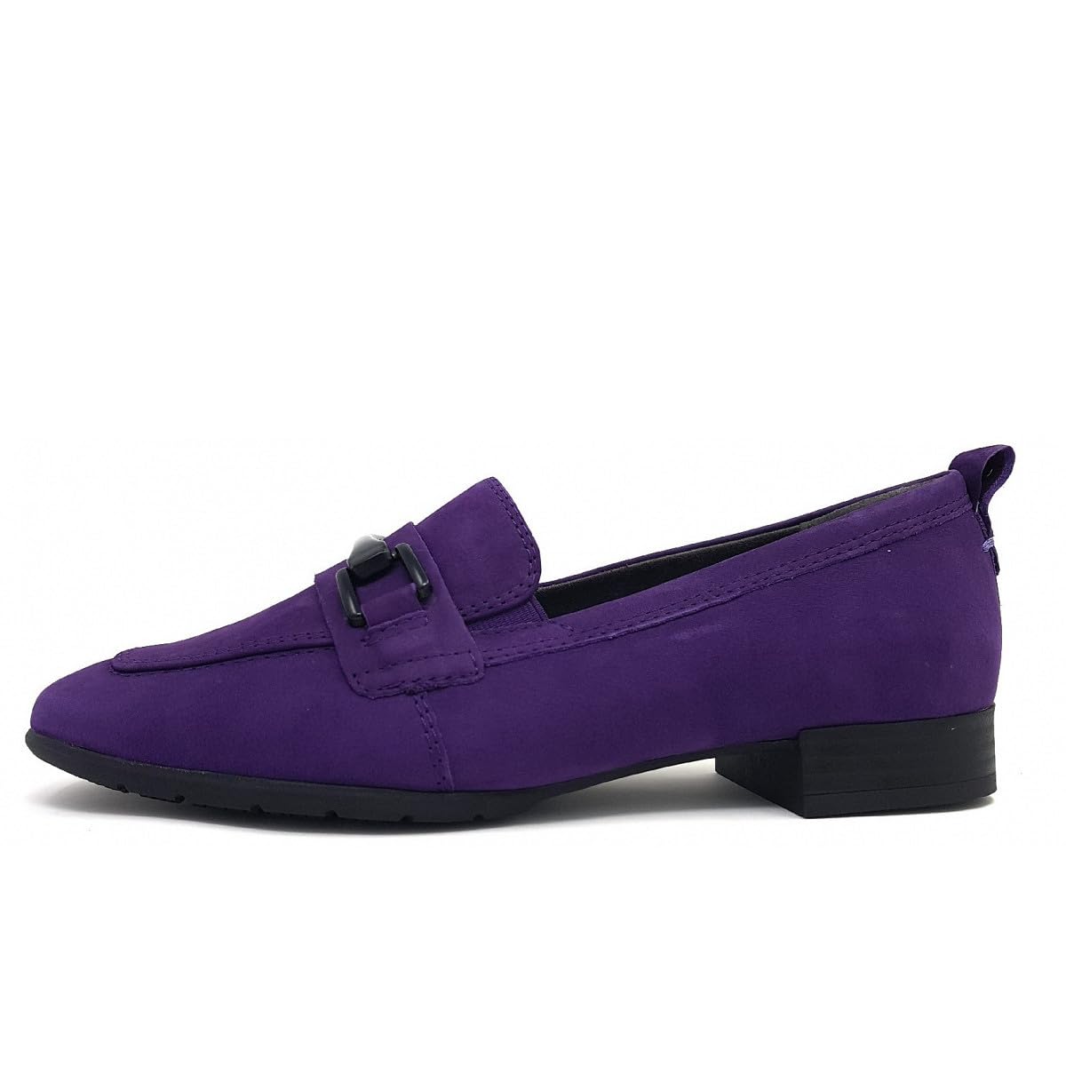 Tamaris Comfort Women’s Loafers Flat Leather Business Slippers Comfort Fit , Purple Nubuk, 6,5 UK