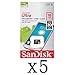SanDisk Ultra 16GB microSDHC UHS-I C10 memory card 30MB/S SDSDQL-016G-G35 (Pack of 5)