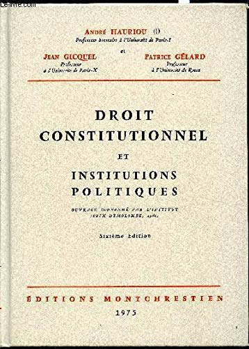 Télécharger Droit constitutionnel et institutions politiques... Livre eBook France