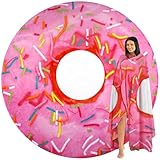 Zulay Donut Blanket - Novelty Big Donut Blanket Adult and Kids - Premium Soft Flannel Round Pink Glazed Donut Blankets for Indoors, Outdoors, Travel, Home and More, 285 GSM - 36 Inches