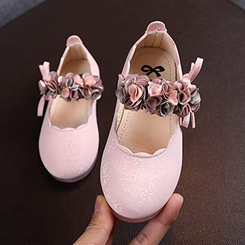Girls Mary Jane Dress Shoes Flowers Strap Bows Pump Low Heels Kids Baby Soft Sole Floral Princess Wedding Dress Flat𝐬2