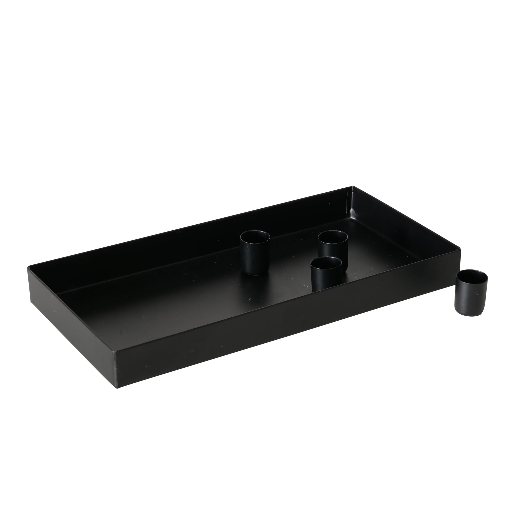 Boltze Margo 2039136 Candle Holder (Black, Iron, Handmade, Modern Design, for Taper Candles, Candle Holders, Candle Accessories)