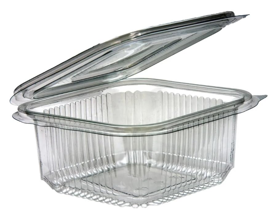 GB Catering and Packaging 500cc Clear Salad Containers with Lids โ Food Grade Takeaway Containers for Salads, Pasta, Fruit, Meal Prep โ Leak-Resistant, Recyclable Plastic Bowls (10)