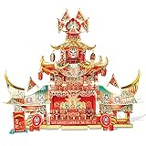 Piececool 3D Puzzles for Adults, Chinese Ancient Theatrical Stage Model Building Kits, Challenging Brain Teaser 3D Metal Puzzle DIY Craft Home Decor - 174pcs