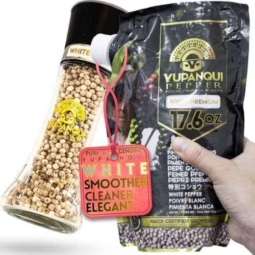 White Peppercorn Grinder + Refill [2-Pack] YUPANQUI White Pepper - Seafood image 5