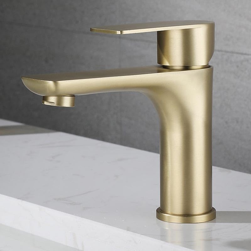 Robinet de lavabo de salle de bain avec finition mate anti-corrosion en acier