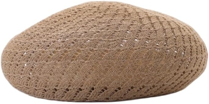 Breathable Cotton Beret Women Versatile Hollowed Out Painter Hat for All Four Seasons