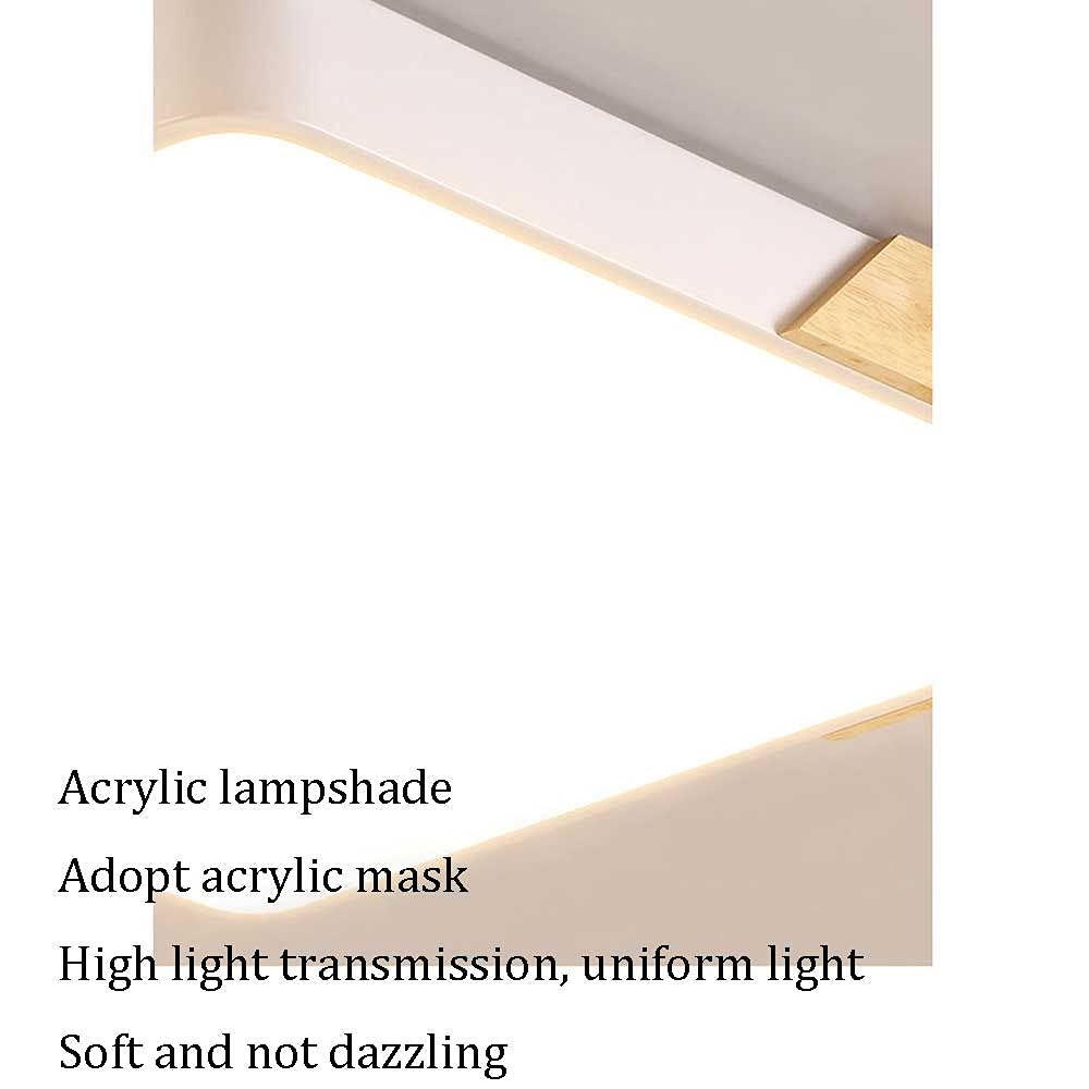 YRYRYW Trójkolorowe ściemnianie światła sufitowego LED Minimalistyczna akrylowa sufitowa Odcień Odpływowe oprawy oświetleniowe sufitowe Energia Energo Panelu Farmhouse Lights 1,9 "oświetlenie