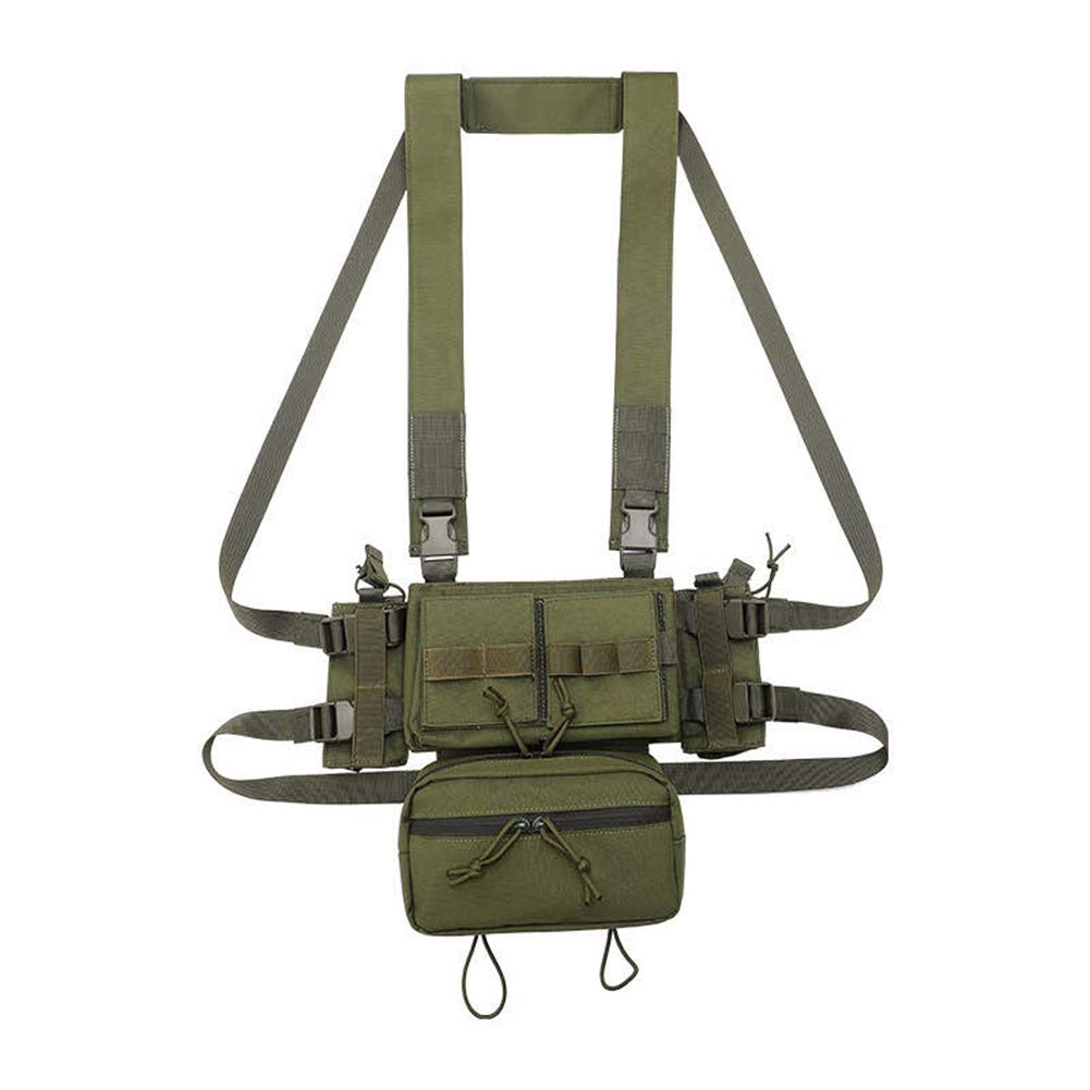 OAREA MK3 Tactical Chest Rig Mini Outdoor Airsoft Hunting MOLLE Duty Vest Military Combat Carrier Chest Vest with Magazine Pouch