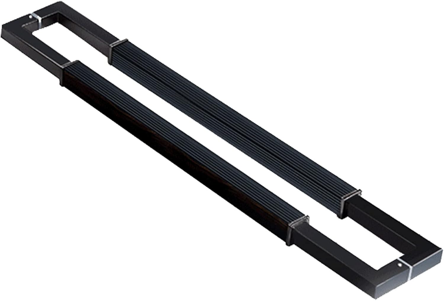 Double Sided Door Pulls Handle for Bathroom, Rectangle Sliding Bar Pull Shower Door Handle Set, Door Handles with Straight Grain for Hotel (Color : Rose Gold, Size : 60 cm (24")