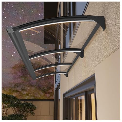 Auvent de porte en polycarbonate résistant aux intempéries 100x80 - 2