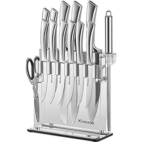 Kincano 14 PCS High Carbon Stainless Steel Knife Set Cover