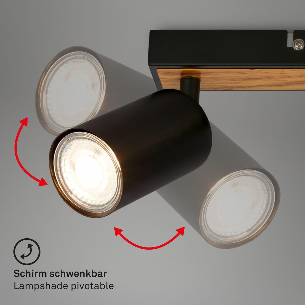 BRILONER, LED Ceiling Spotbar, 3 x GU10 max 9W, Adjustable Ceiling Spot Lights, Living Room, Kitchen Lights - Image 3